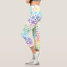 Círculos do arco-íris Capri Leggings