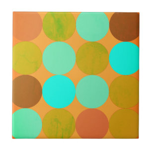 Círculos do verde azul & da laranja de turquesa