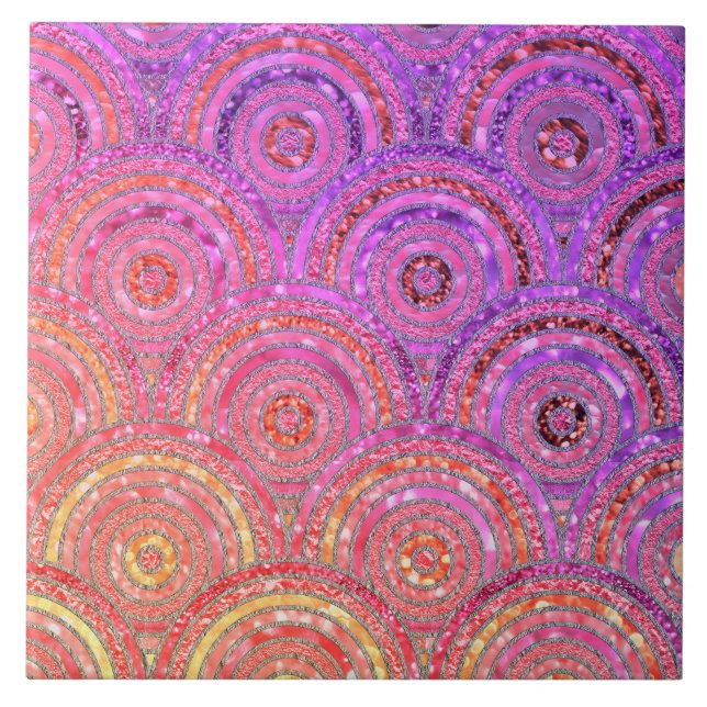 Círculos Dourados Luminosos de Folha Metálica Lúxi (Frente)