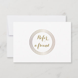 Círculos Dourados Pontilhados Cartão de Referência