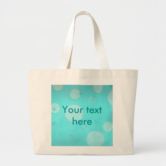 Círculos flutuantes e bolhas, bolsas de canvas (Frente)