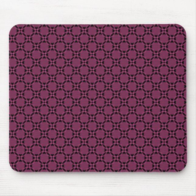 Circulos Funk Fuchsia Mousepad (Frente)