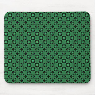 Círculos Funky verdes vibrantes Mousepad