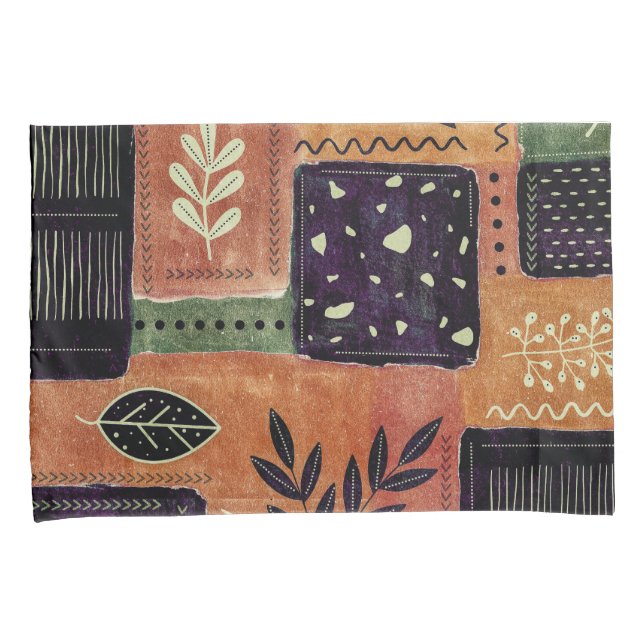 Círculos Geométricos Abstratos Formas e Folhas | (Frente-Direita)