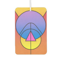 Círculos Geométricos Abstratos Linha Colorida 