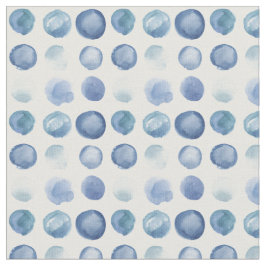 Círculos Indigo Watercolor Tecido por Margaret Juu