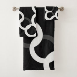 Círculos Infinitos Preto/Branco - Conjunto de Toal