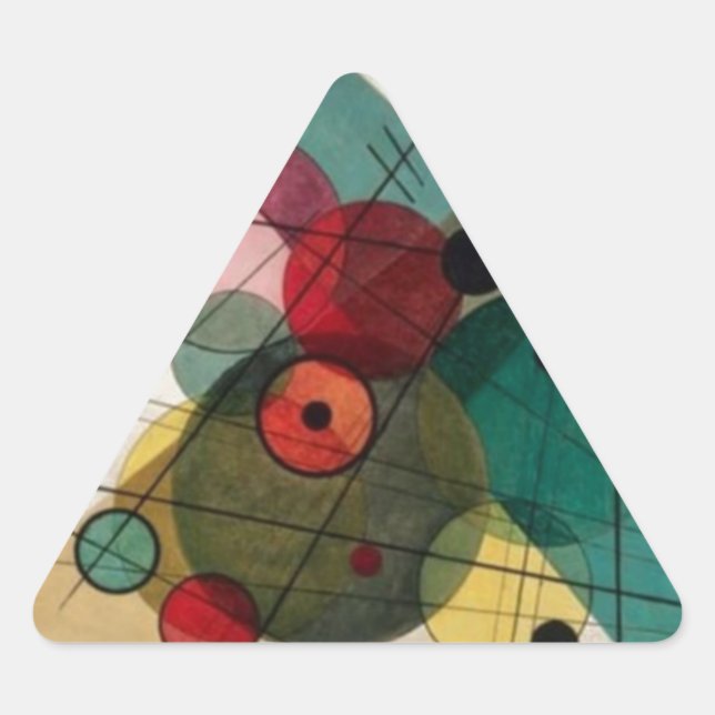 Círculos Kandinsky num adesivo em círculo (Frente)