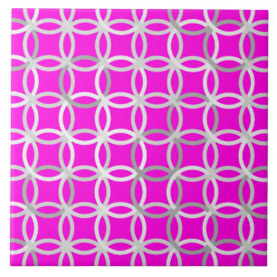 Círculos modernos de meados do século, magenta, ci