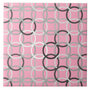 Círculos modernos do meio século, cor-de-rosa