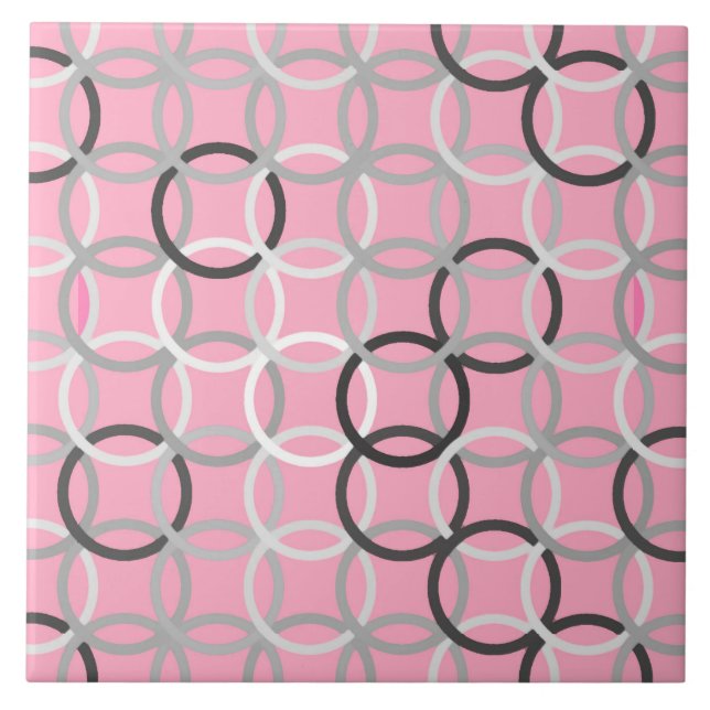Círculos modernos do meio século, cor-de-rosa (Frente)