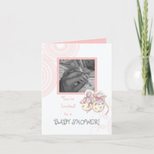 Círculos 'n Booties, Convite para Chá de Menina