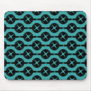 Círculos raros Mousepad de turquesa