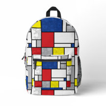 Círculos Retro Mondrian Minimalista Arte Mod De St