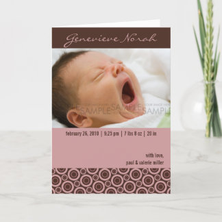 Círculos Retroativos Rosy Brown ・ Anúncio do Bebê