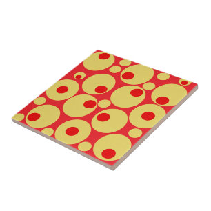 Círculos vermelho e Dourado