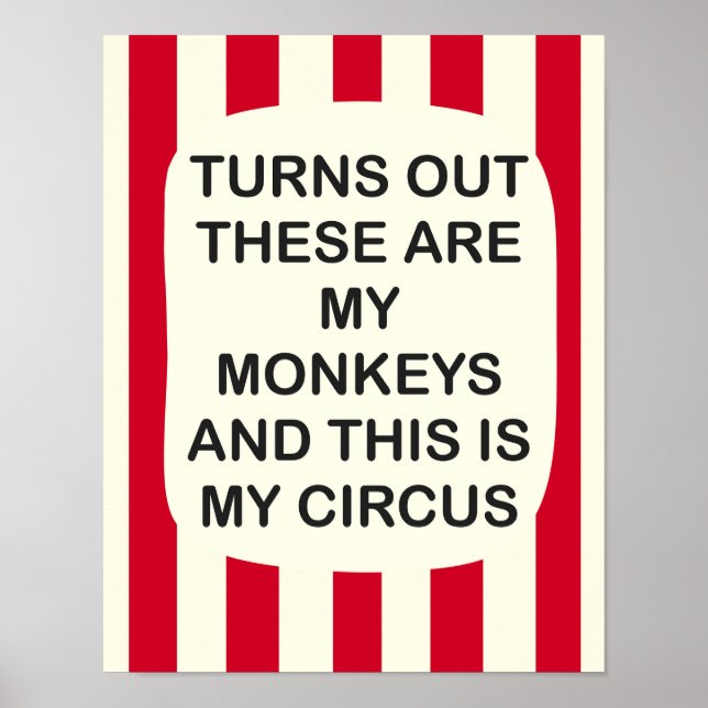 Circus Vintage Impressão Sarcastic Poster (Frente)