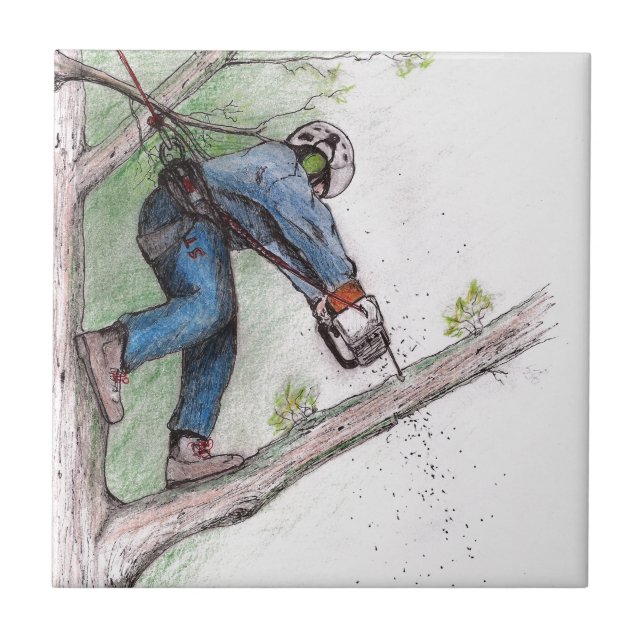 Cirurgião Árvore Arborista Lumberjack (Frente)