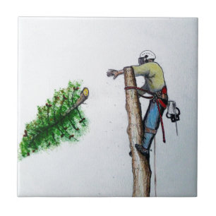 Cirurgião Árvore Arborista no trabalho atualment