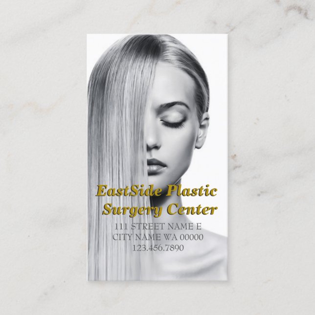 Cirurgião Plástico Spa Médica Cosmética Cartão de  (Frente)