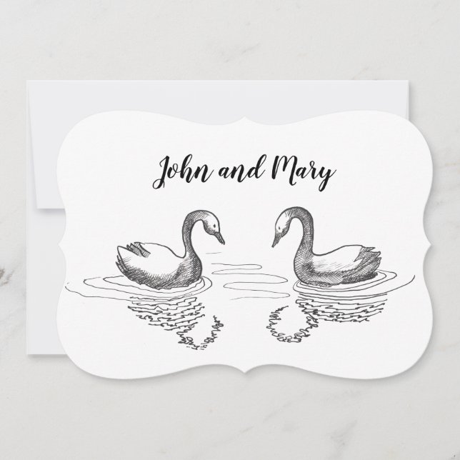 Cisne à tinta. (Frente)