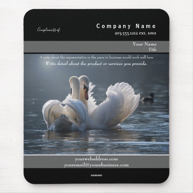 Cisne Branco do Mousepad promocional. Tema - HAMby (Frente)