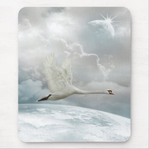 Cisne Elegante em Mousepad de Voo