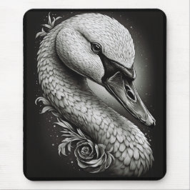 "Cisne Gracioso" Mouse Pad Monocromático