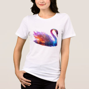 Cisne Iridescente Brilhante na Água - Fantasia Mág