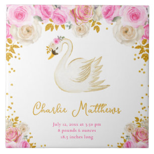 Cisne Rosas Rosa e Dourado Estatísticas de Nascime