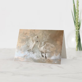 Cisnes - Cartão de Abertura Doblado