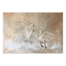 Cisnes - Papel-presente para moldagem do estilo de