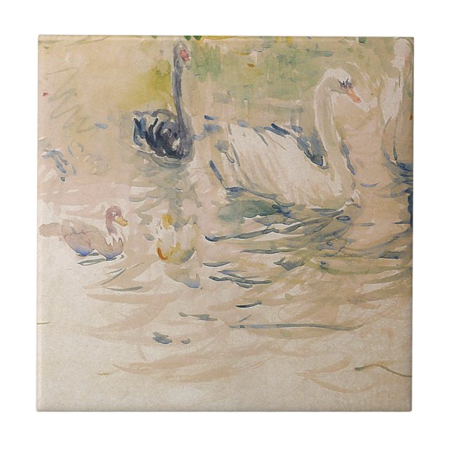 Cisnes por Berthe Morisot (Frente)