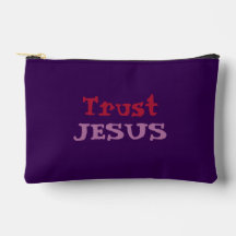 Citação Cristã "Trust Jesus" Roxo