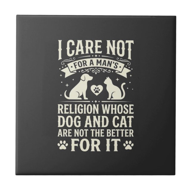 Citação da Religião de Cachorro e Gato (Frente)