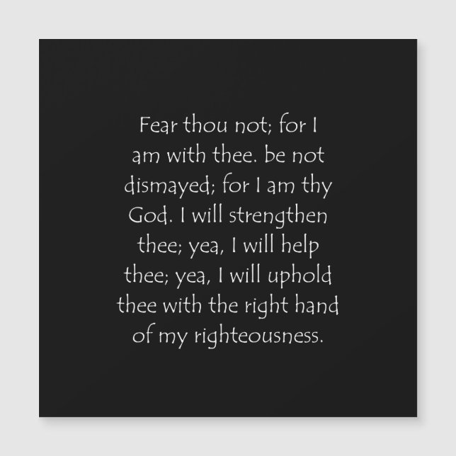 Citação das Escrituras Isaiah 41 10 (Frente)
