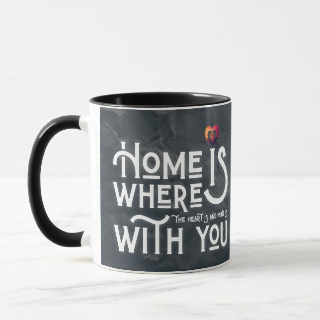 Citação de Alma Gêmea Romântica Caneca Combo Coraç (Esquerda)