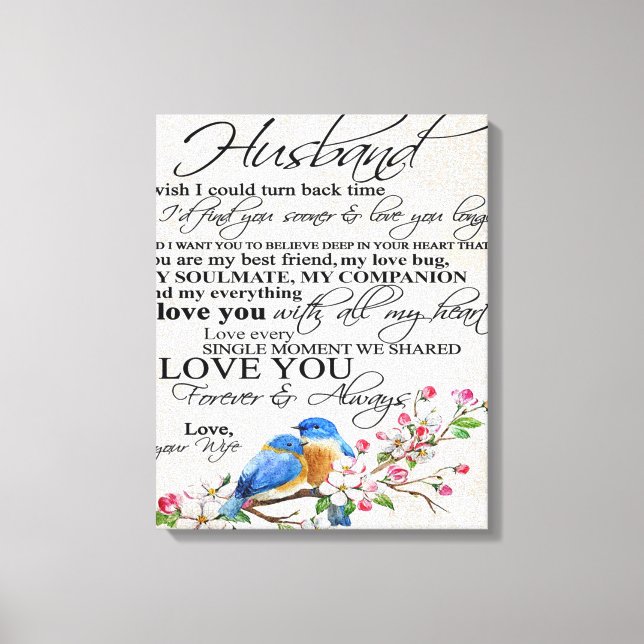 Citação De Amor Para Marido | Decoração cega (Frente)