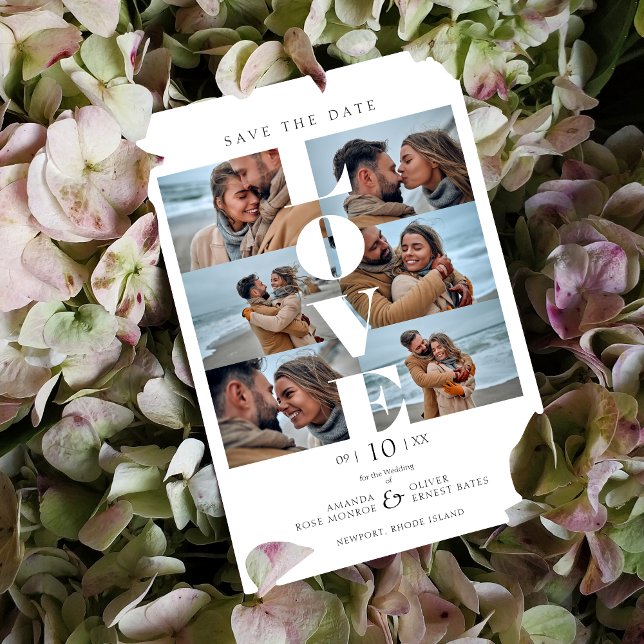 Citação de Amor Simples Elegante Moderno 6 Fotos C (Criador carregado)