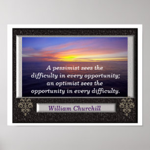 Citação de Churchill - poster
