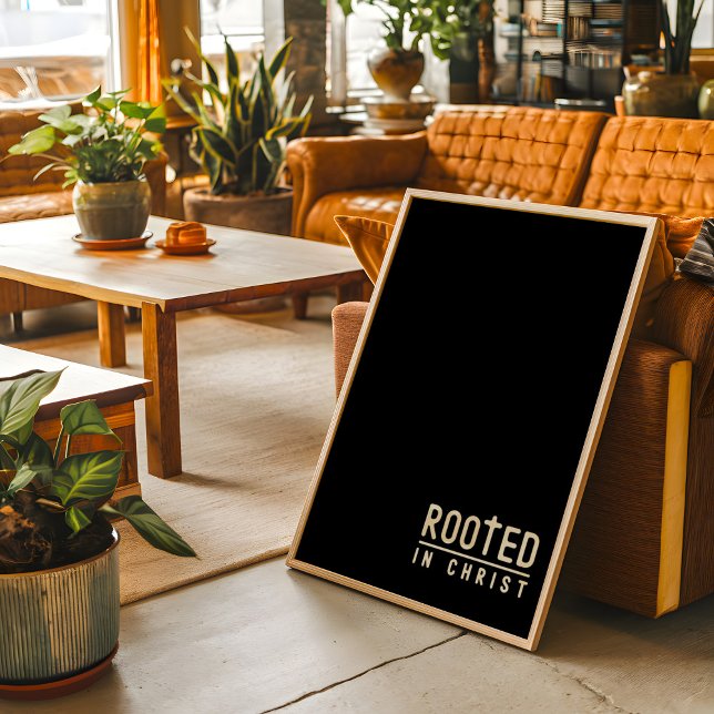 Citação de fé cristã-enraizada-negra Poster (Criador carregado)