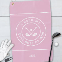 Citação de Golfe Engraçado Rosa Personalizado Mode