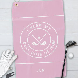 Citação de Golfe Engraçado Rosa Personalizado Mode