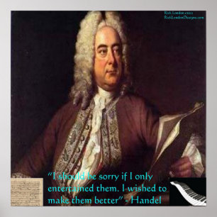 Citação de Handel "Faça-os Melhor" Poster