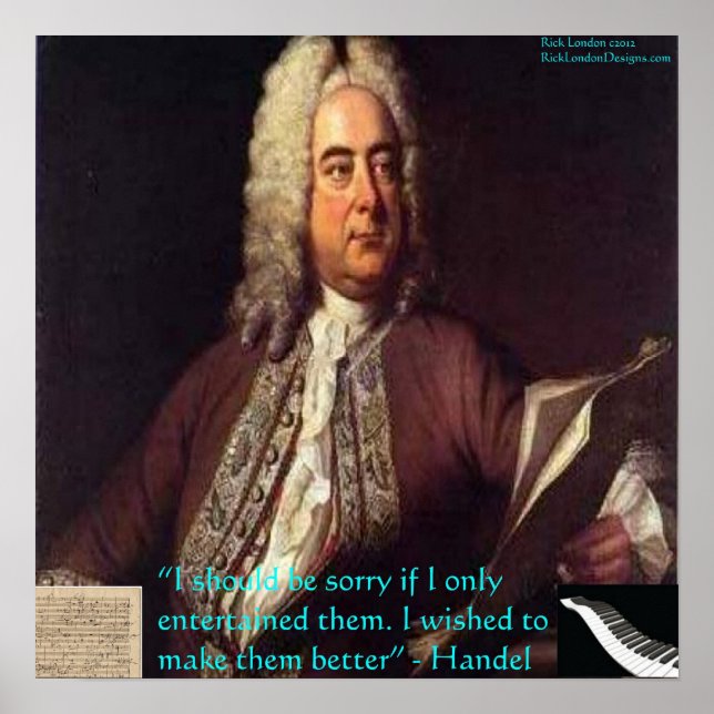 Citação de Handel "Faça-os Melhor" Poster (Frente)