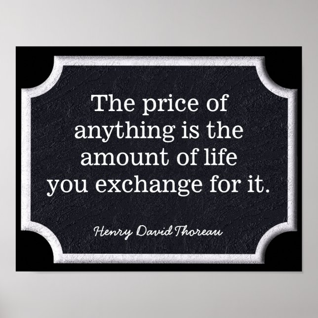 Citação de Henry David Thoreau - impressão de arte (Frente)