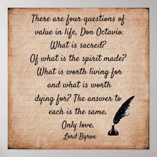 Citação de Lord Byron **12 x12 Art impressão
