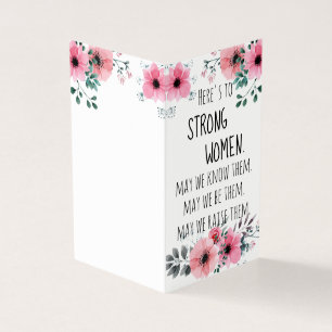 Citação de Mulheres Fortes Aqui em Aguarela Floral