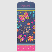 Citação de Nome Personalizado da Borboleta Floral
