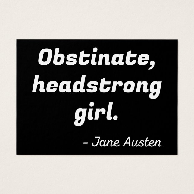 Citação de Orgulho e Preconceito II (Frente)